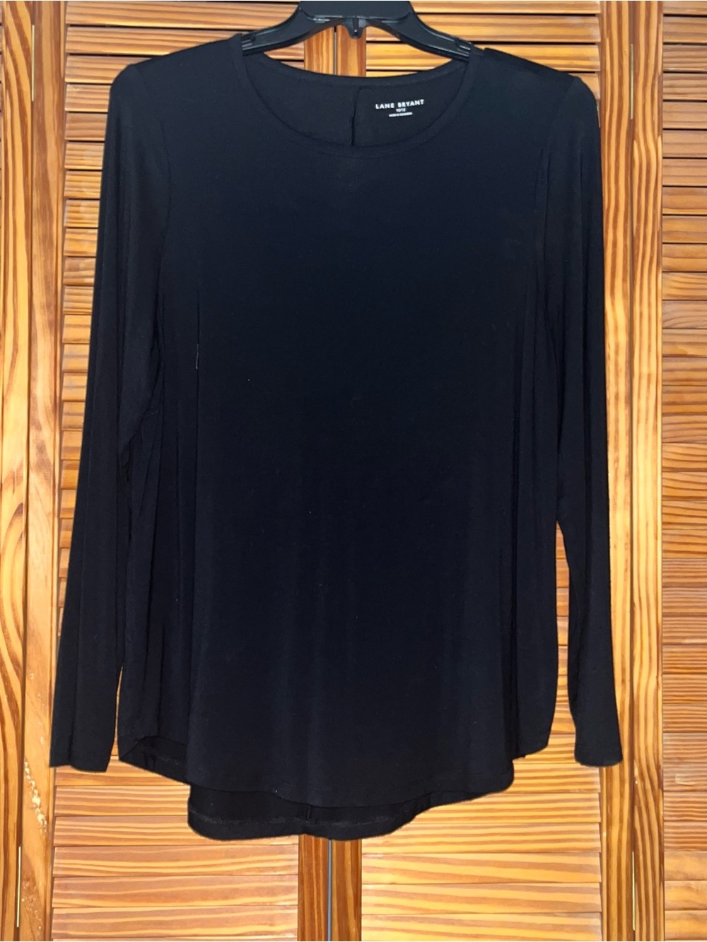 Lane Bryant Black 10/12 Long Sleeve Shirt